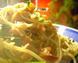 しらすと鷹の爪のにんにくスパゲッティー作り方4写真