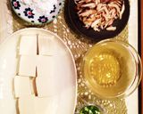 大皿で♪豆腐とやき餅のキノコ餡かけ作り方1写真