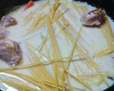 鶏鍋からのぉ〜カルボナーラの献立4月8日作り方4写真