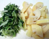 カレー風味の筍と水菜の白和え作り方1写真