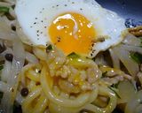 うどん焼き目玉焼き乗っけ作り方7写真