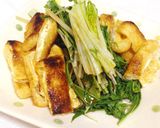 トースターで！カリッと油揚げの水菜サラダ作り方4写真