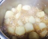 里芋の鶏そぼろ煮 田舎風〜作り方4写真