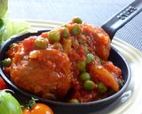 ストウブでグリンピースと肉団子トマト煮込作り方10写真