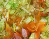 鶏ガラで。具だくさん野菜スープ作り方2写真
