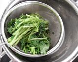 葉わさびと筍の鶏団子スープ作り方2写真