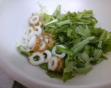 水菜と竹輪の白和え作り方1写真