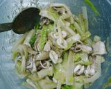 　うるいとヒイカの胡麻酢味噌和え作り方4写真