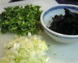 大根の葉とわかめの揚げ玉ご飯作り方1写真