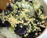 大根の葉とわかめの揚げ玉ご飯作り方4写真