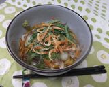 桜えびと大葉をたっぷりのせたおろしうどん作り方4写真