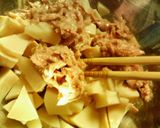 茹で筍で火要らず☆ツナ胡麻マヨ味噌和え♪作り方2写真