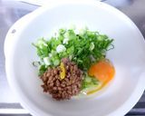 ネギいっぱい！ふわふわ納豆焼き作り方2写真