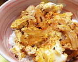 おひとりさまランチ♡油揚げとちくわの丼作り方4写真