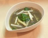 玉葱とうるいの黒ごまヘルシースープ作り方4写真