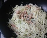 青パパイヤとツナのオイマヨ炒め作り方3写真