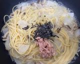 ワンパン　大根と塩昆布のパスタ作り方4写真