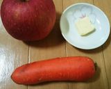 離乳食初期頃 りんごとにんじんのバター煮作り方1写真