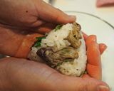 「牡蠣燻製オイル漬けとクレソン」おにぎり作り方3写真