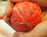 「生姜風味の牛肉巻」おにぎり作り方3写真
