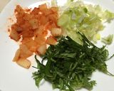 簡単！ひき肉とキムチの油揚げ詰め焼き作り方1写真