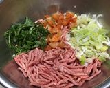 簡単！ひき肉とキムチの油揚げ詰め焼き作り方2写真