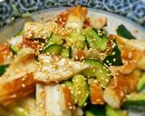 たたき胡瓜と竹輪の梅肉和え作り方3写真