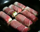 巻いて焼くだけ！豆腐と大葉の肉巻き作り方4写真