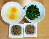 納豆アレンジ～卵で焼いちゃいました♪～作り方1写真