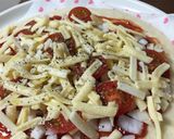 エバラ焼肉のたれでピザ作り方4写真