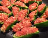 ヘルシーおかず：ピーマンの肉詰め作り方4写真
