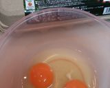 ♪丸いフライパンで作れる♡長芋入り卵焼き作り方1写真