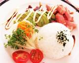 幸せのブランチ♪アボカドのハワイアン風。作り方6写真