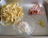 そら豆とベーコンのクリームパスタ作り方5写真