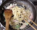 そら豆とベーコンのクリームパスタ作り方11写真