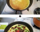 燻製牡蠣とアスパラのオムレツ☆【缶詰】作り方4写真