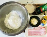 ベーコン&チーズ蒸しパン作り方1写真