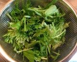 超簡単！水菜のナムル風サラダ作り方1写真