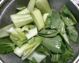 チンゲン菜と　挽き肉　えのきの　ピリ辛煮作り方3写真
