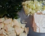 春～磯山☆筍と生わかめと豆腐の味噌汁★作り方2写真