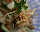 新玉ねぎをひき肉ドレッシングで作り方16写真