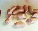 じゃが芋とｿｰｾｰｼﾞのﾁｰｽﾞ焼き作り方2写真