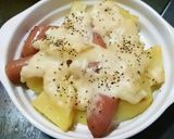 じゃが芋とｿｰｾｰｼﾞのﾁｰｽﾞ焼き作り方9写真