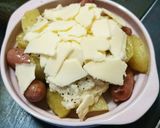 じゃが芋とｿｰｾｰｼﾞのﾁｰｽﾞ焼き作り方10写真