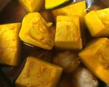 ほっくりトロうま☆カボチャと肉団子の煮物作り方5写真