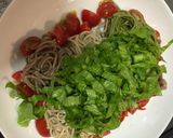 262kcal♡ローフードそばサラダ♡作り方1写真