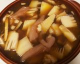 レンジで簡単！鶏肉とタケノコの卵とじ作り方2写真