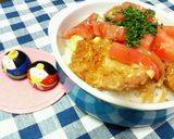ヨーロピアンな☆トマカツ丼(人´∀｀ｏ）作り方6写真