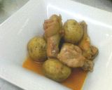新じゃが小芋と鶏肉のピリカラ煮♪作り方5写真