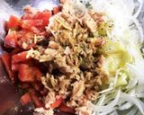 トマトとツナの冷製和風パスタ作り方2写真